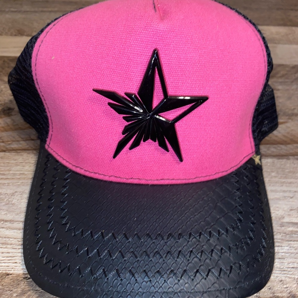 GoldStar Pink Snake Skin Trucker Hat